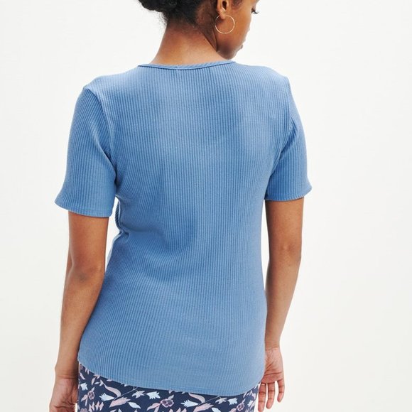 Amour Vert Arlo Paris Rib Top in Horizon - Picture 4 of 4